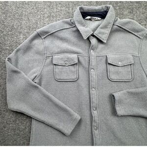 Mountain Khakis Men's Pop Top‎ Fleece Snap Button Up Long Sleeve Gray Sz M
